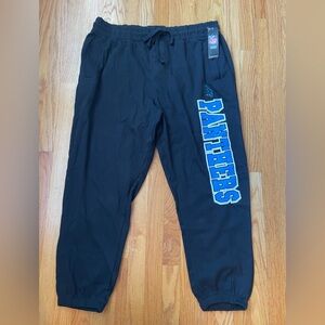 NWT! NFL Black Carolina Panthers Fleece Lined Sleepwear Pants